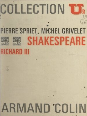 cover image of Shakespeare, "Richard III"